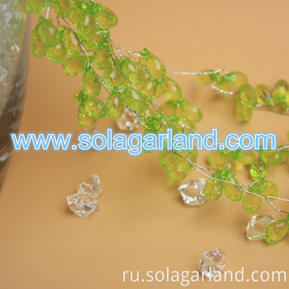 crystal bead decor rope garland